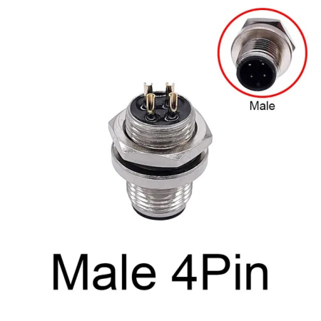 Фланцевое крепление M12, Male 4pin